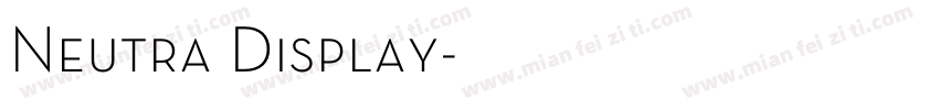 Neutra Display字体转换